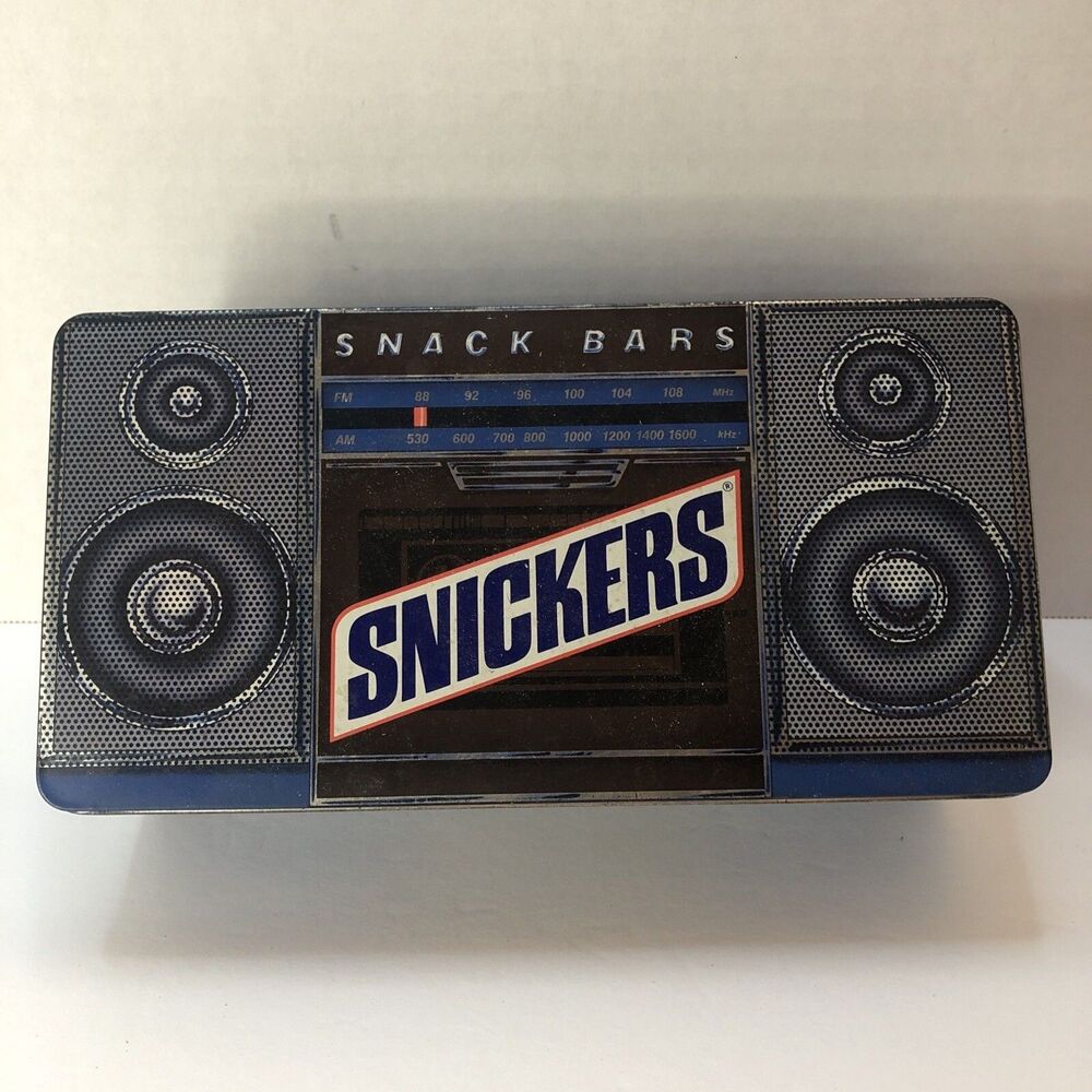 Vintage Snickers Empty Collector Tin 1989 Edition M&M And Mars